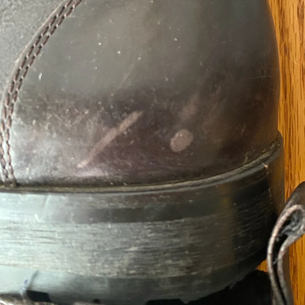 BANANA REPUBLIC Broderick Dark Brown Side Zip Buckle Cap Toe Lace Up Chukka 8‎